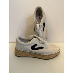 Women's Size 8.5 Tretorn Espadrilles Nave White Canvas Lace Up‎ Sneakers Shoes